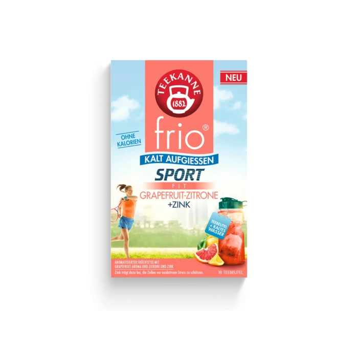 Teekanne frio Sport Grapefruit-Zitrone Tee zum kalt aufgießen 18 Teebeutel