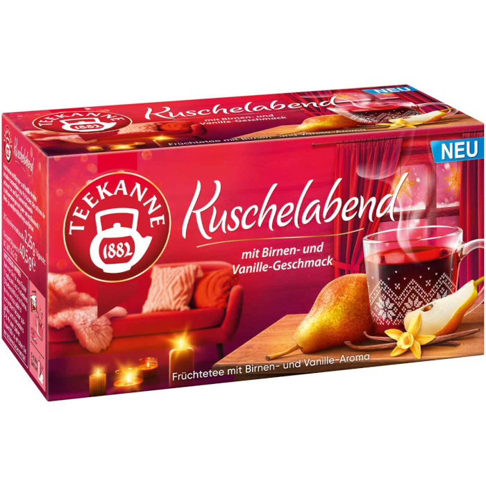 Teekanne Kuschelabend Früchtetee 18 Teebeutel