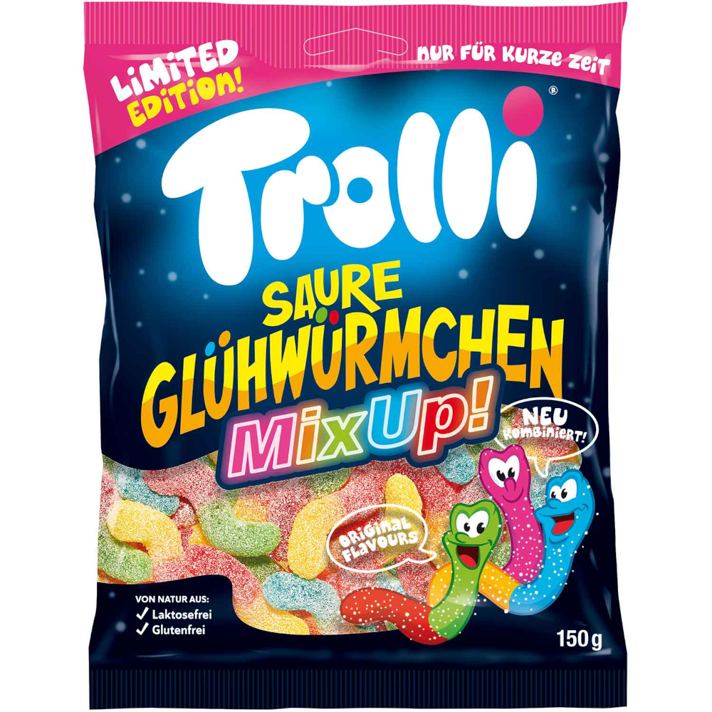 Trolli Fruchtgummi Saure Glühwürmchen MixUP! 150g