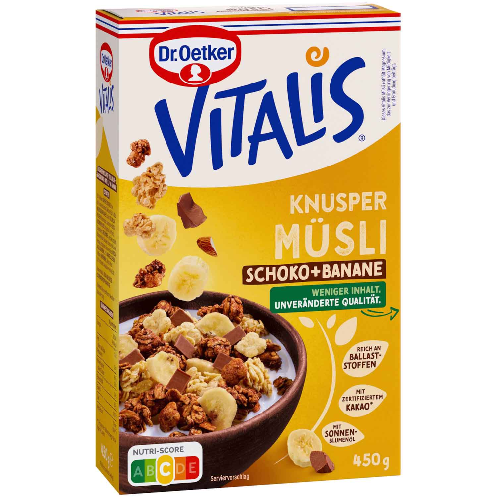 Dr. Oetker Vitalis Knuspermüsli Schoko-Banane 450g