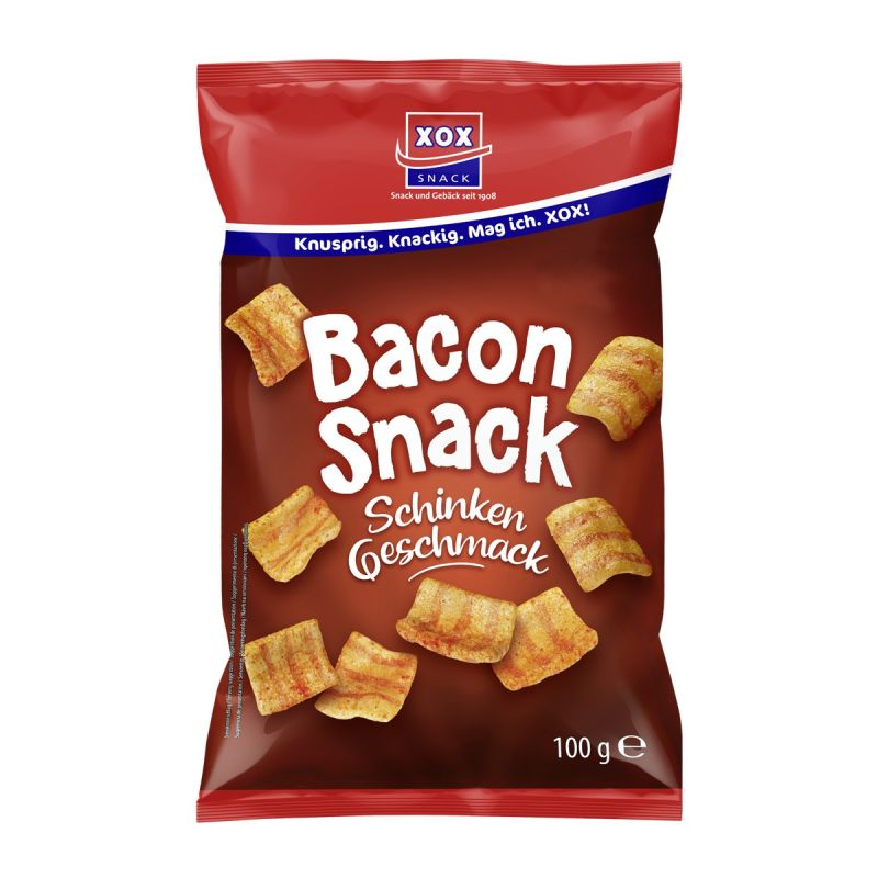 XOX Bacon Snack mit Schinkengeschmack 100g / 3.52oz