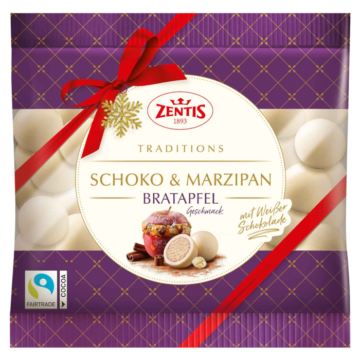 Zentis Schoko & Marzipan Kugeln Bratapfel Geschmack 90g / 3.17oz