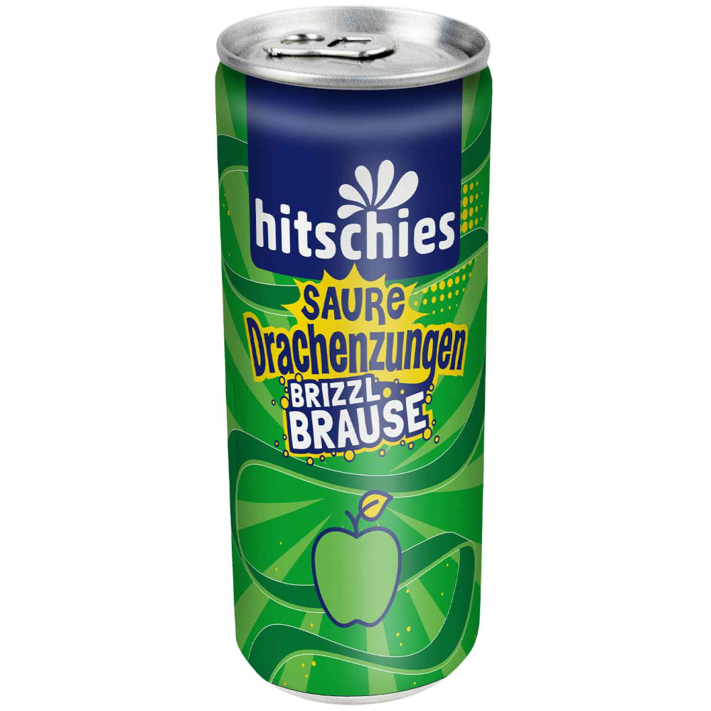 hitschies Saure Drachenzungen brizzl Brause Apfel 250ml / 8.45 fl. oz.