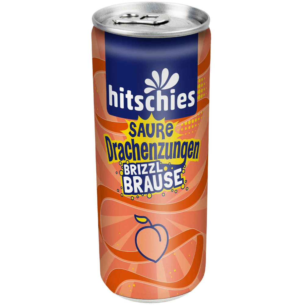 hitschies Saure Drachenzungen brizzl Brause Pfirsich 250ml / 8.45 fl. oz.