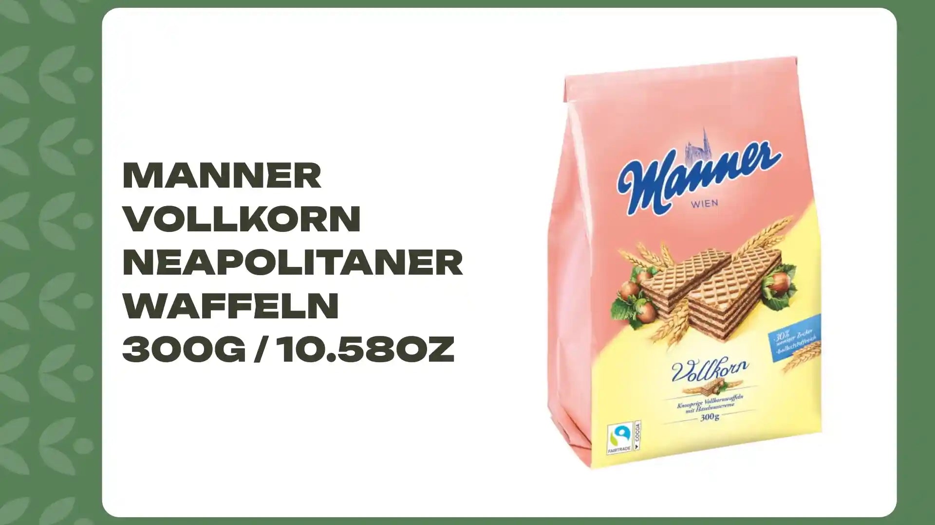 Manner Vollkorn Neapolitaner Waffeln 300g / 10.58oz by@Outfy