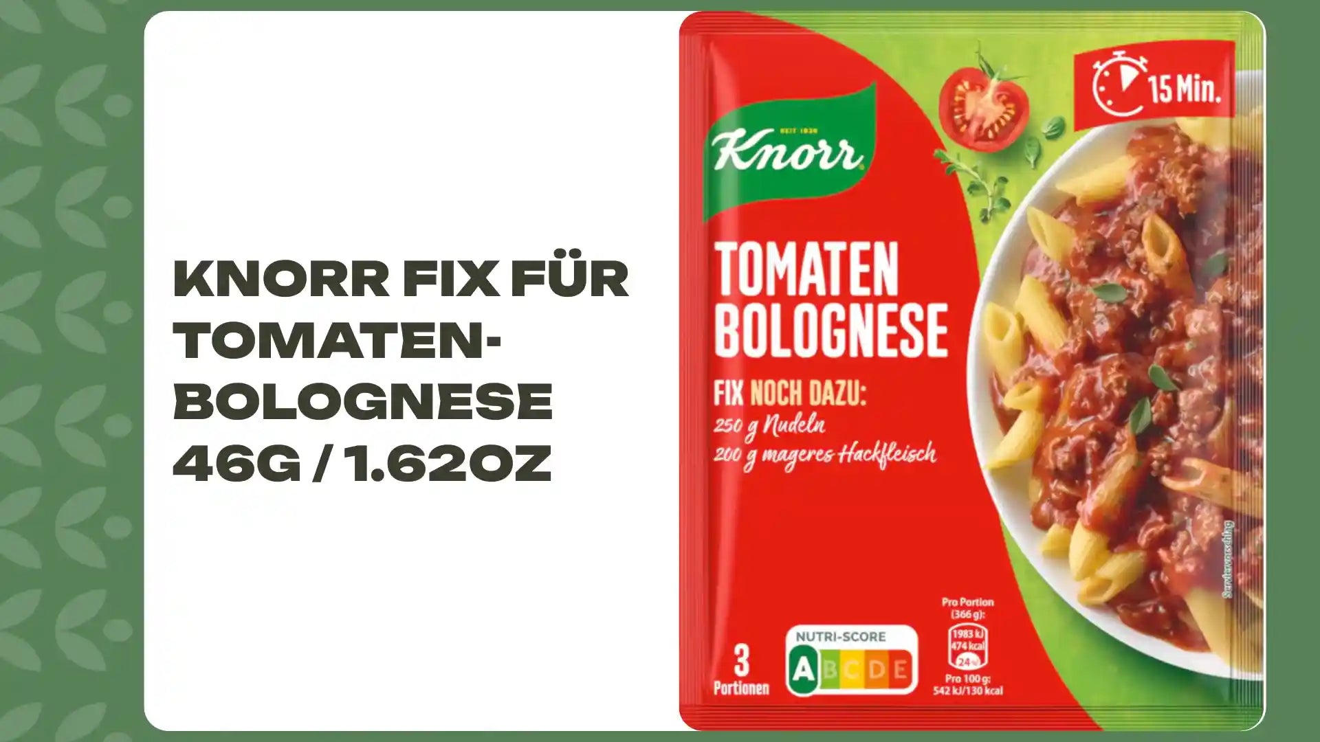 Knorr Fix für Tomaten-Bolognese 46g / 1.62oz by@Outfy