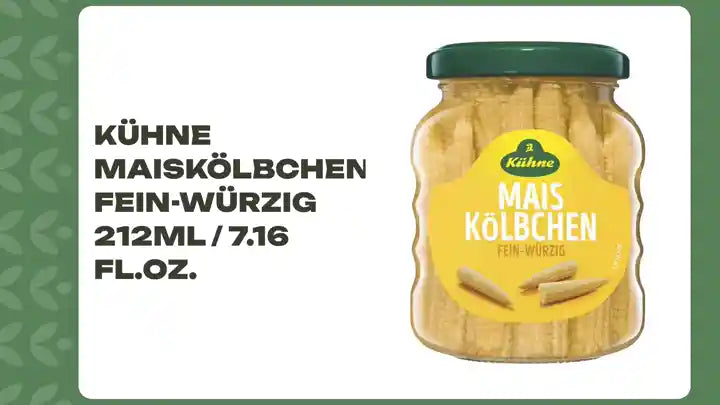 Kühne Maiskölbchen Fein-Würzig 212ml / 7.16 fl.oz. by@Outfy