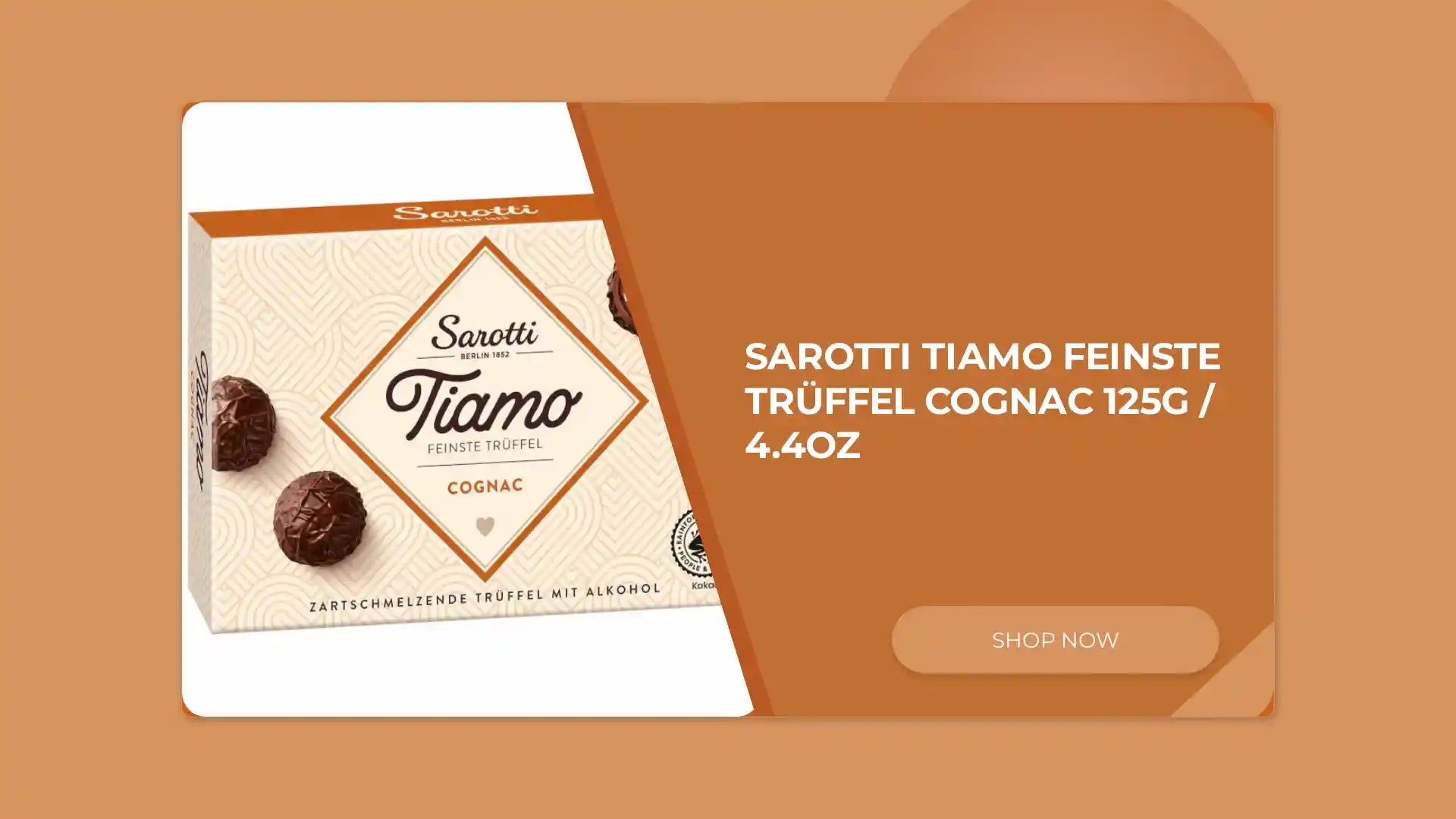 Sarotti Tiamo Feinste Trüffel Cognac 125g / 4.4oz by@Outfy