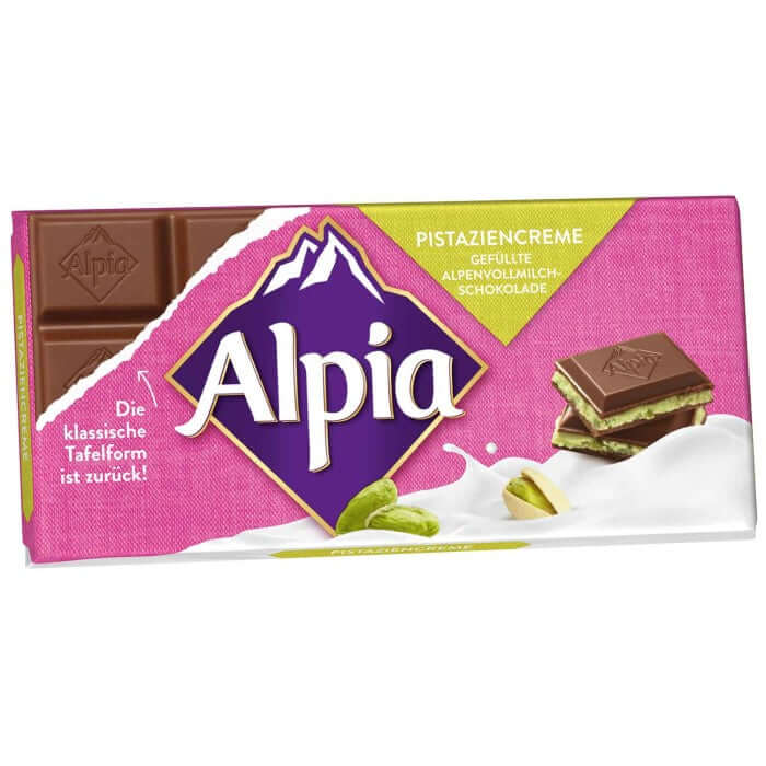 Alpia Pistaziencreme Schokoladen Tafel 100g / 3.52oz