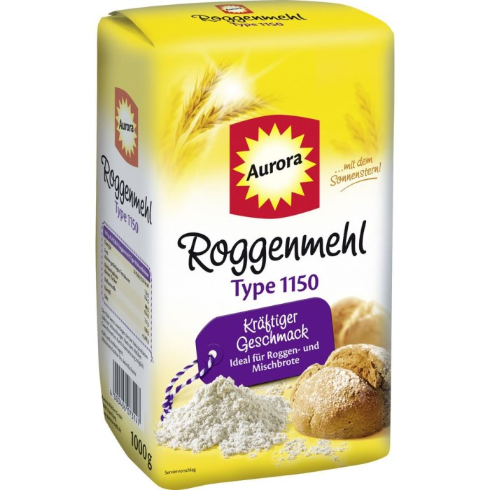 Aurora Roggenmehl Type 1150 1kg / 2.20 lbs