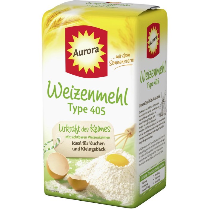 Aurora Weizenmehl Type 405 Urkraft des Keimes 1kg / 2.20 lbs