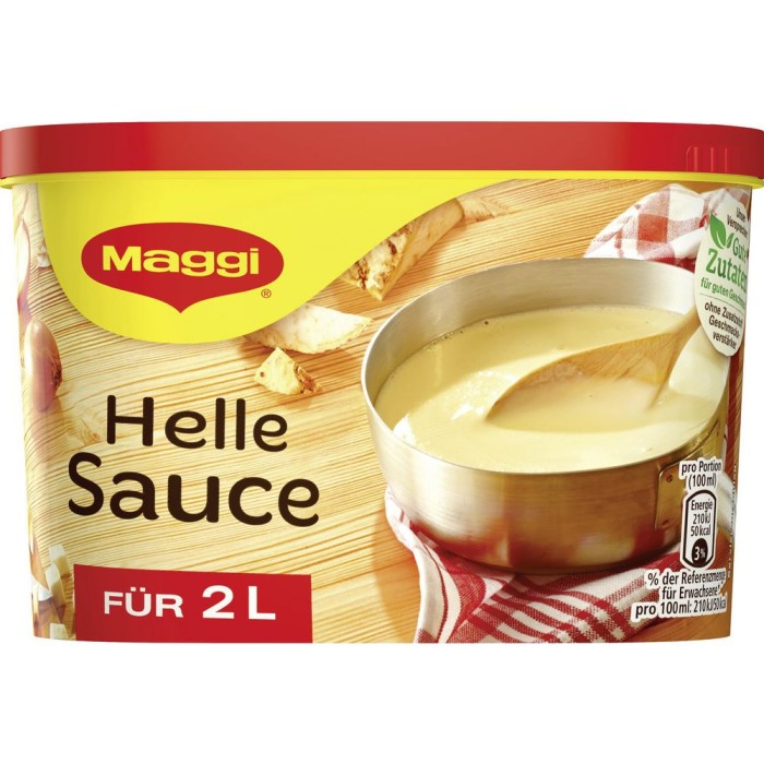 Maggi Helle Sauce zu Gemüse, Fisch und hellem Fleisch ergibt 2 Liter