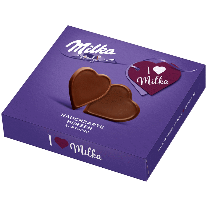 Milka I Love Milka Hauchzarte Herzen Zartherbe Pralinen 130g