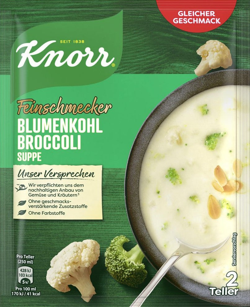 Knorr Feinschmecker Blumenkohl Broccoli Suppe