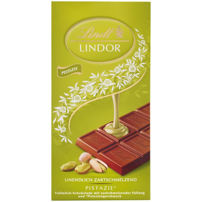 Lindt Lindor Pistazie Vollmilch Schokoladen Tafel 100g / 3.52oz