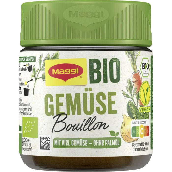Maggi vegane Bio Gemüsebouillon im Glas ergibt 5,5 Liter