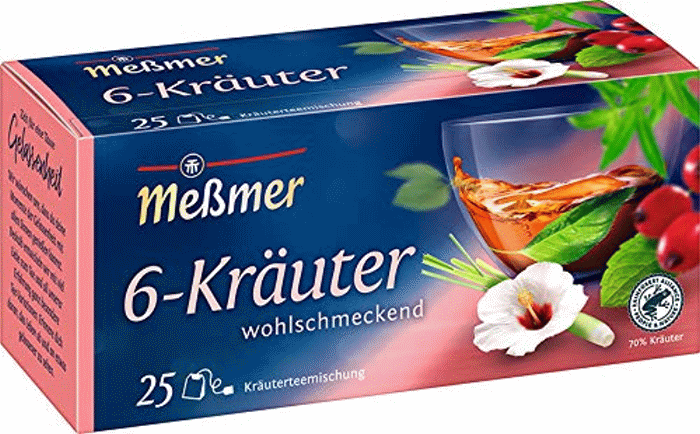 Meßmer Kräutertee 6-Kräuter Mischung 25 Teebeutel