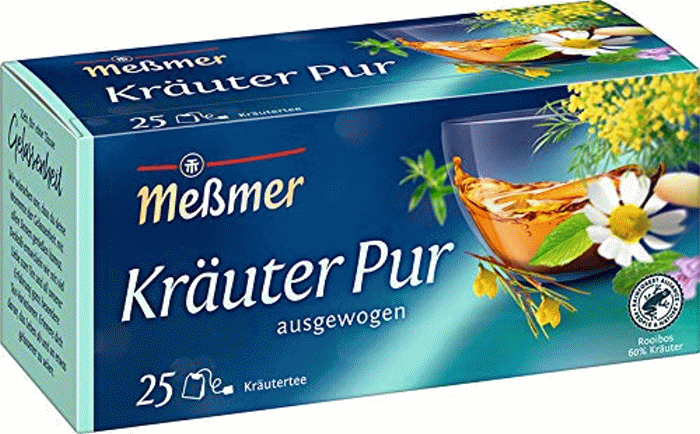 Meßmer Kräuter Pur Kräutertee 25 einzeln verpackte Teebeutel