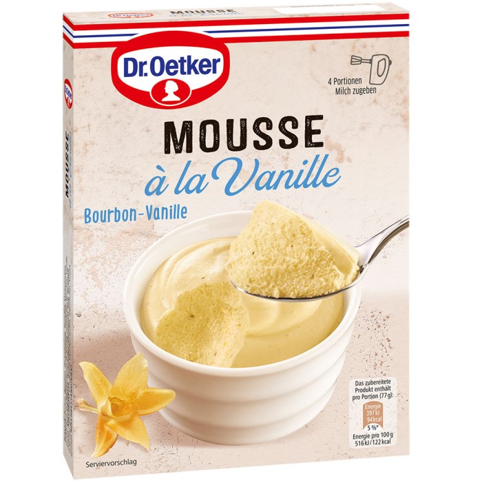 Dr. Oetker Mousse à la Vanille mit Bourbon-Vanille 60g