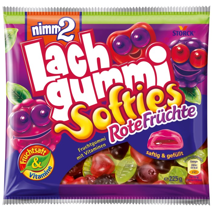 Storck nimm2 Lachgummi Softies Rote Früchte 225g / 7.93 oz