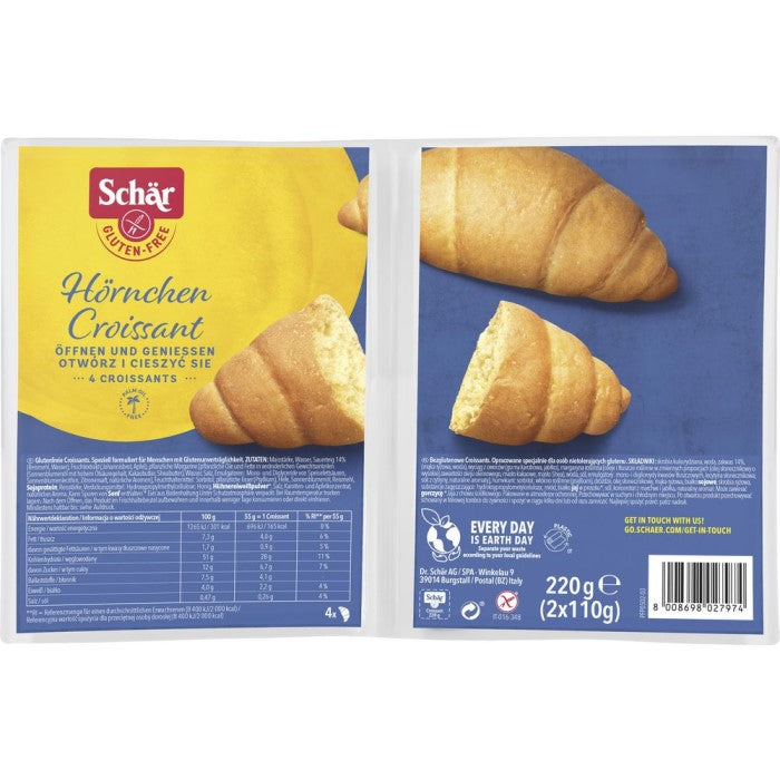 Schär Croissant Hörnchen Glutenfrei Laktosefrei Weizenfrei 220g / 7.76oz