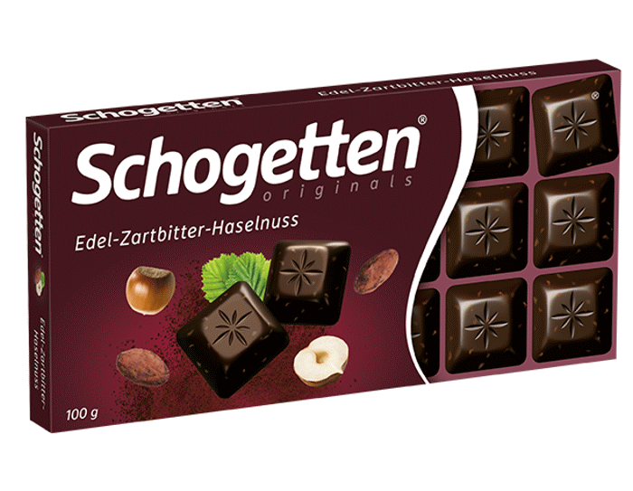 Trumpf Schogetten Edel Zartbitter Haselnuss Schokolade 100g