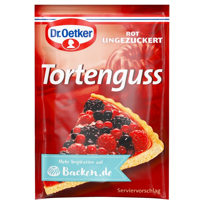 Dr. Oetker Tortenguss rot 3er Pack ungezuckert