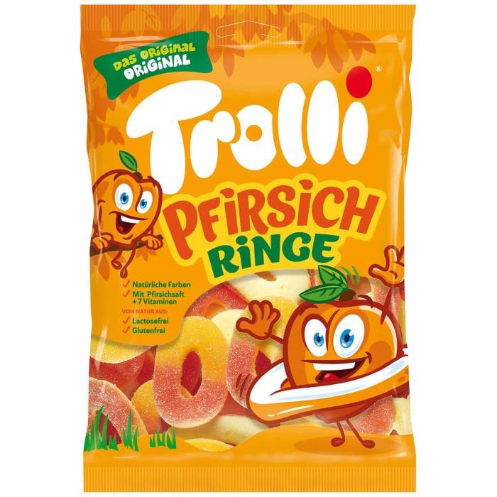 Trolli Fruchtgummi Pfirsichringe 150g