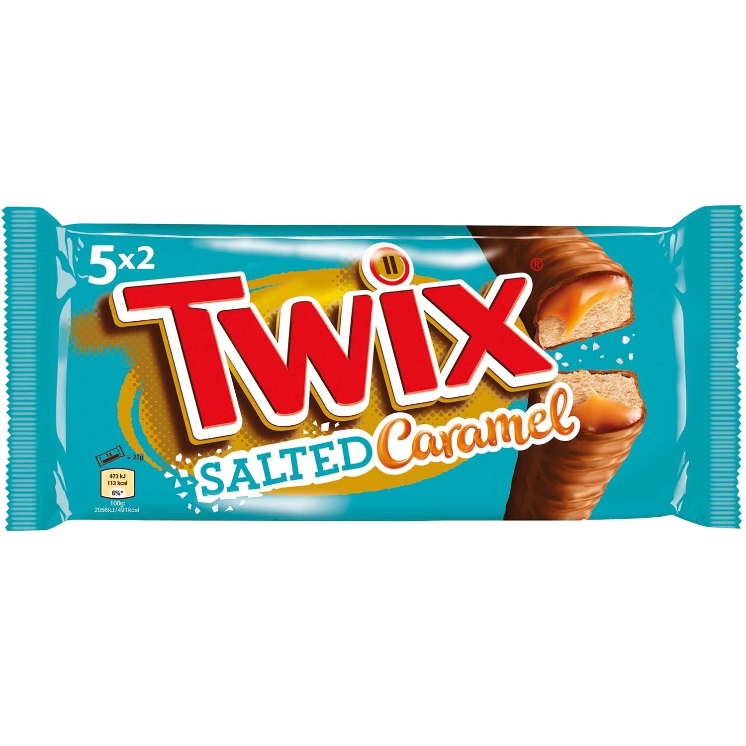 Twix Keks-Schokoriegel Salted Caramel 5 Doppel-Riegel