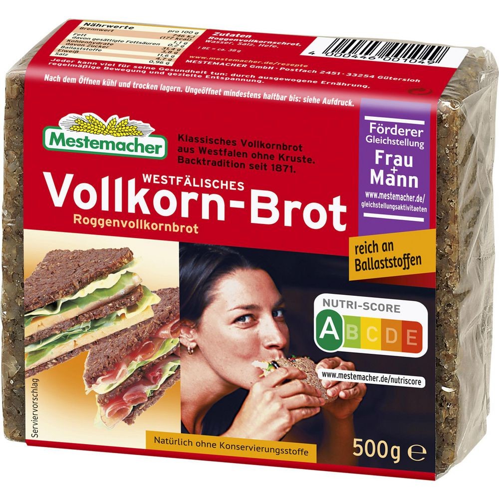 Mestemacher Westfälisches Vollkornbrot in Scheiben 500g