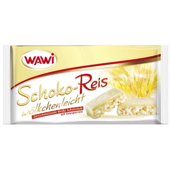 Wawi Schoko-Reis wölkchenleicht Weiße Puffreisschokolade 200g