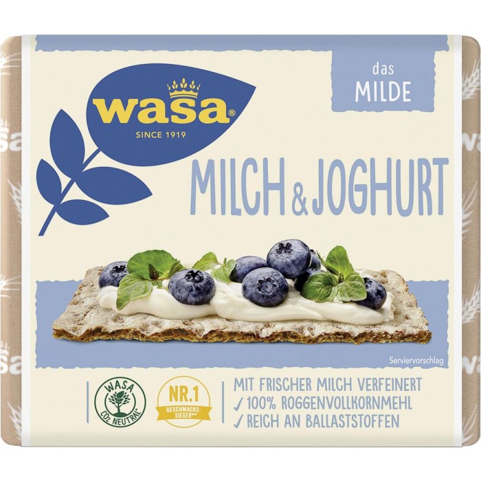 Wasa Knäckebrot das Milde, Milch & Joghurt 230g / 8.11oz