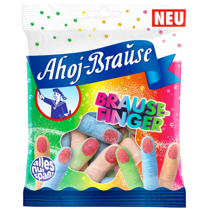 Ahoj-Brause Brause Finger Kaubonbons mit Fruchtgummi 150g / 5.29oz