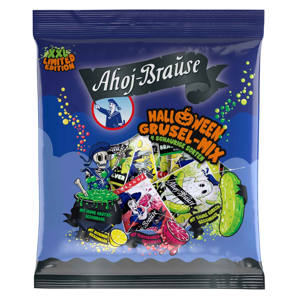 Ahoj-Brause Halloween Grusel-Mix Brausepulver, vegan 208g / 7.34oz