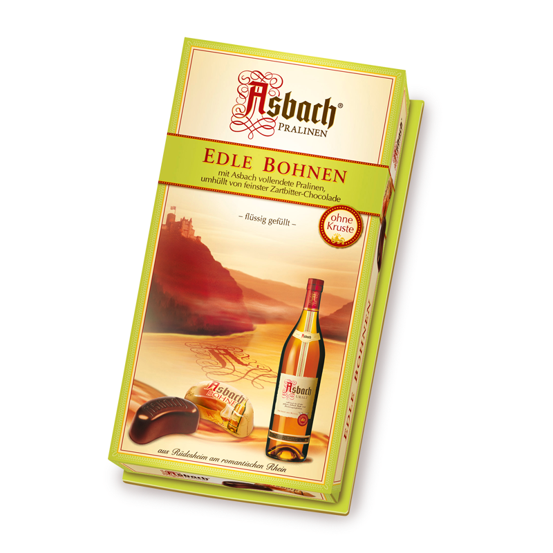 Asbach Edle Bohnen in Zartbitterschokolade ohne Kruste 200g / 7.05oz