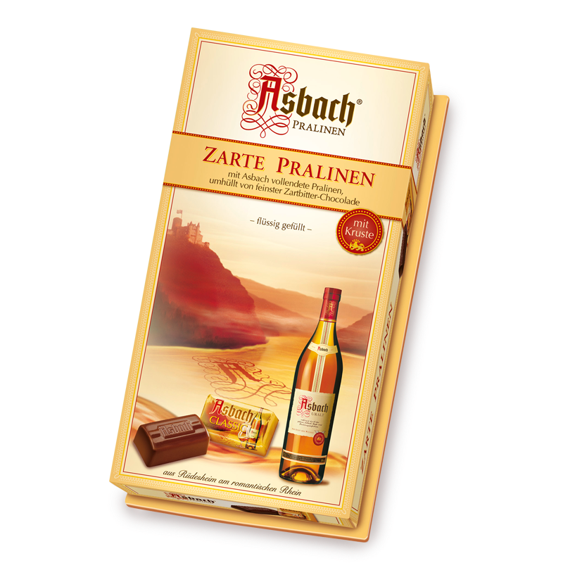 Asbach Zarte Pralinen in Zartbitterschokolade mit Kruste 250g / 8.81oz