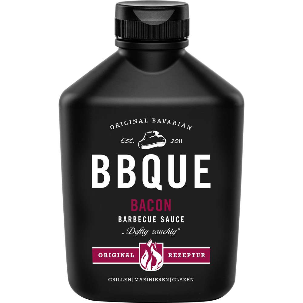 BBQUE Bacon Barbecue Sauce "Deftig-rauchig" 400ml / 13.52fl.oz.