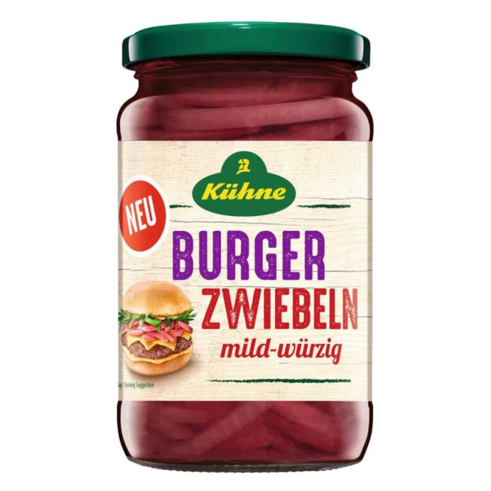 Kühne Burger Zwiebeln mild-würzig 370ml / 12.51fl.oz