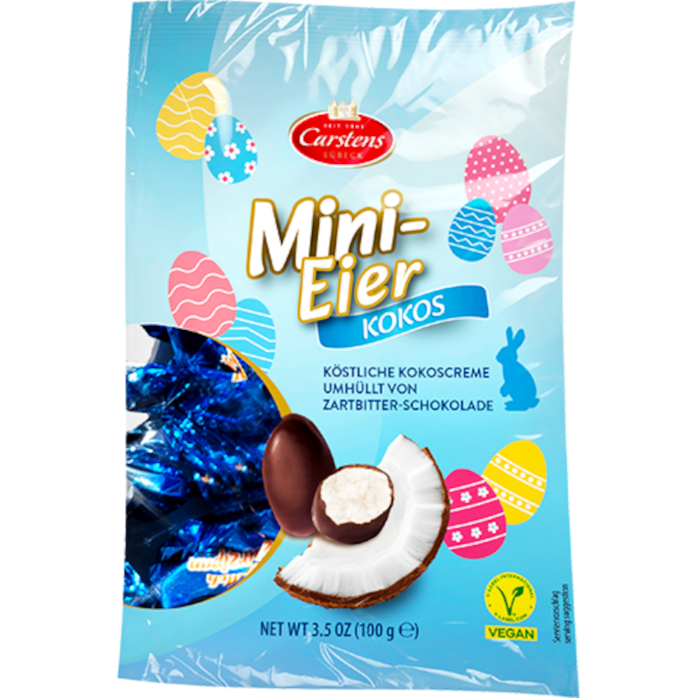 Carstens Mini Eier Kokos Vegan Ostern 100g / 3.52oz