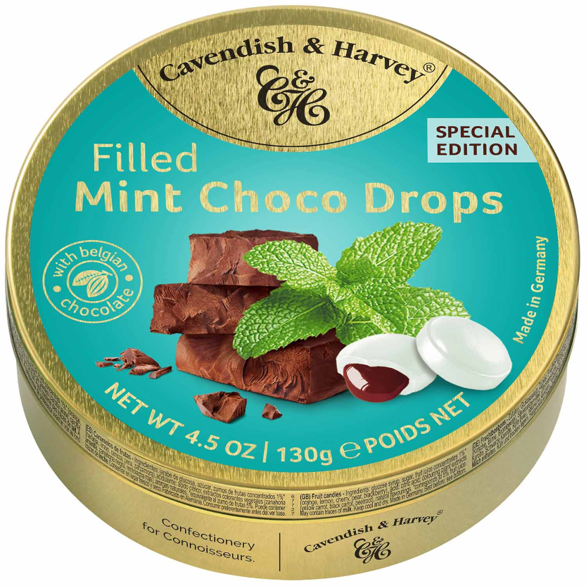 Cavendish & Harvey Filled Mint Choco Drops 130g / 4.59oz