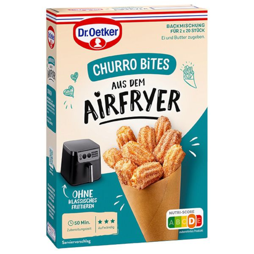 Dr. Oetker Backmischung für "Airfryer Churro Bites"