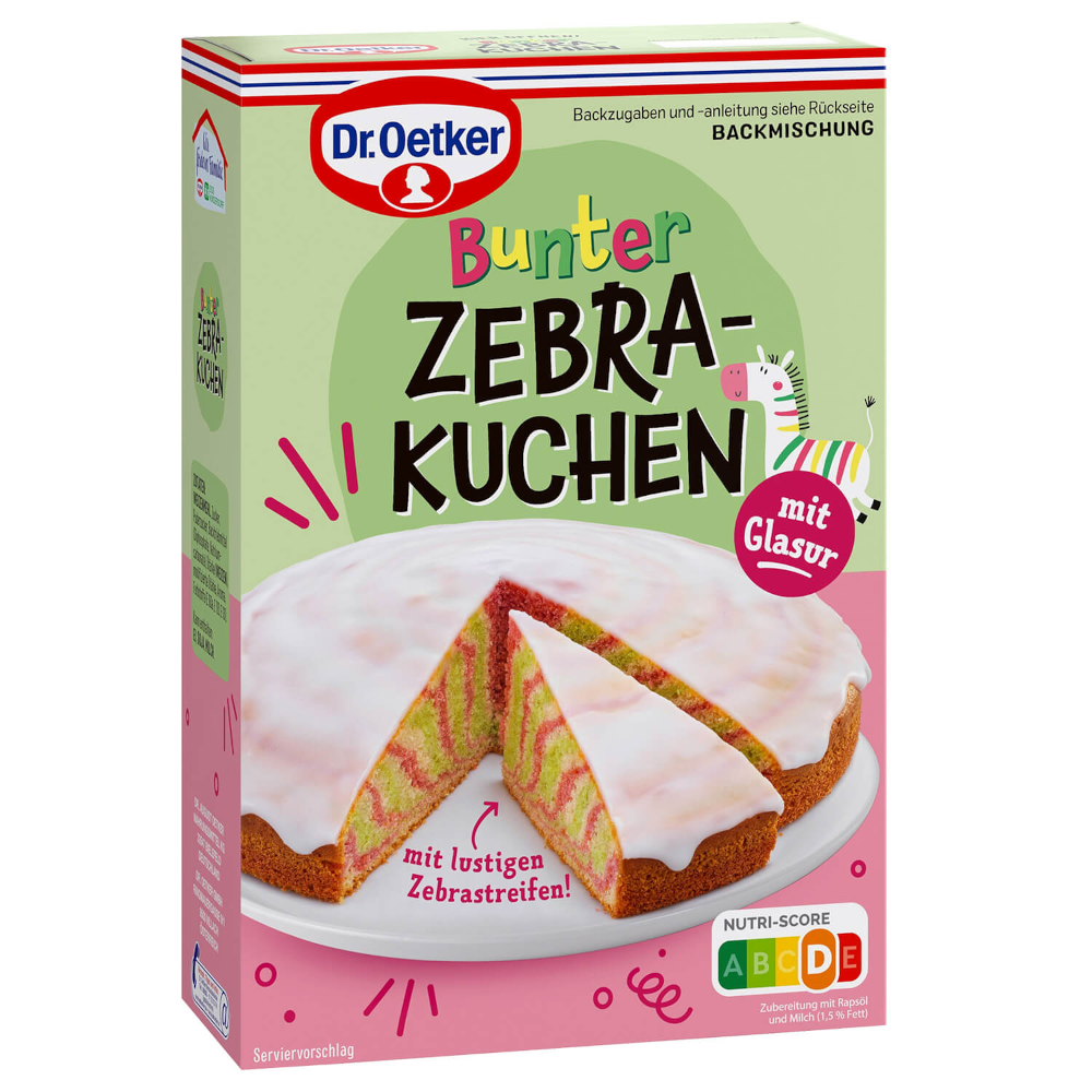 Dr. Oetker Bunter Zebrakuchen Backmischung 515g