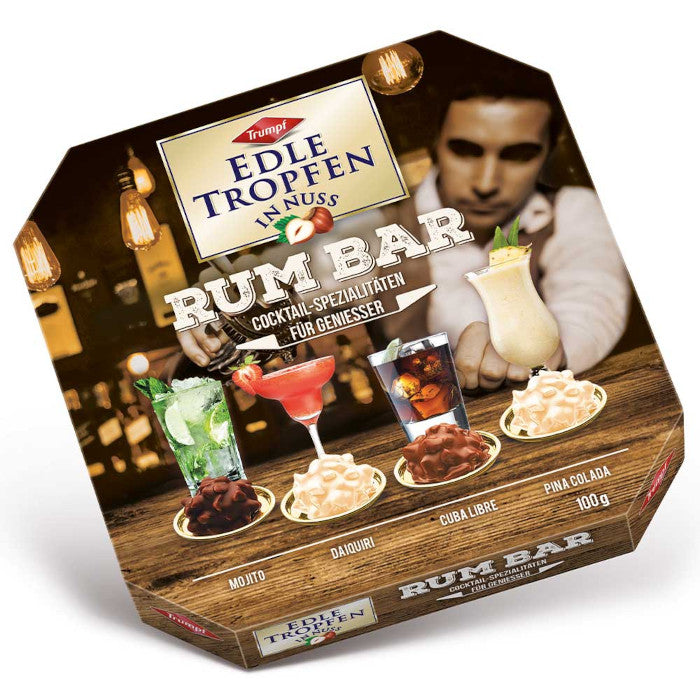 Trumpf Edle Tropfen in Nuss Rum Bar 100g / 3.52oz