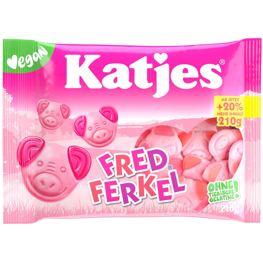 Katjes Fred Ferkel veganes Schaumzucker-Fruchtgummi 210g