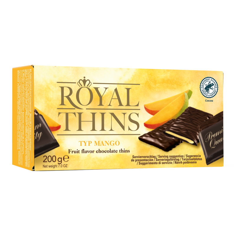 Halloren Royal Thins Mango-Creme-Täfelchen, vegan 200g / 7.05oz