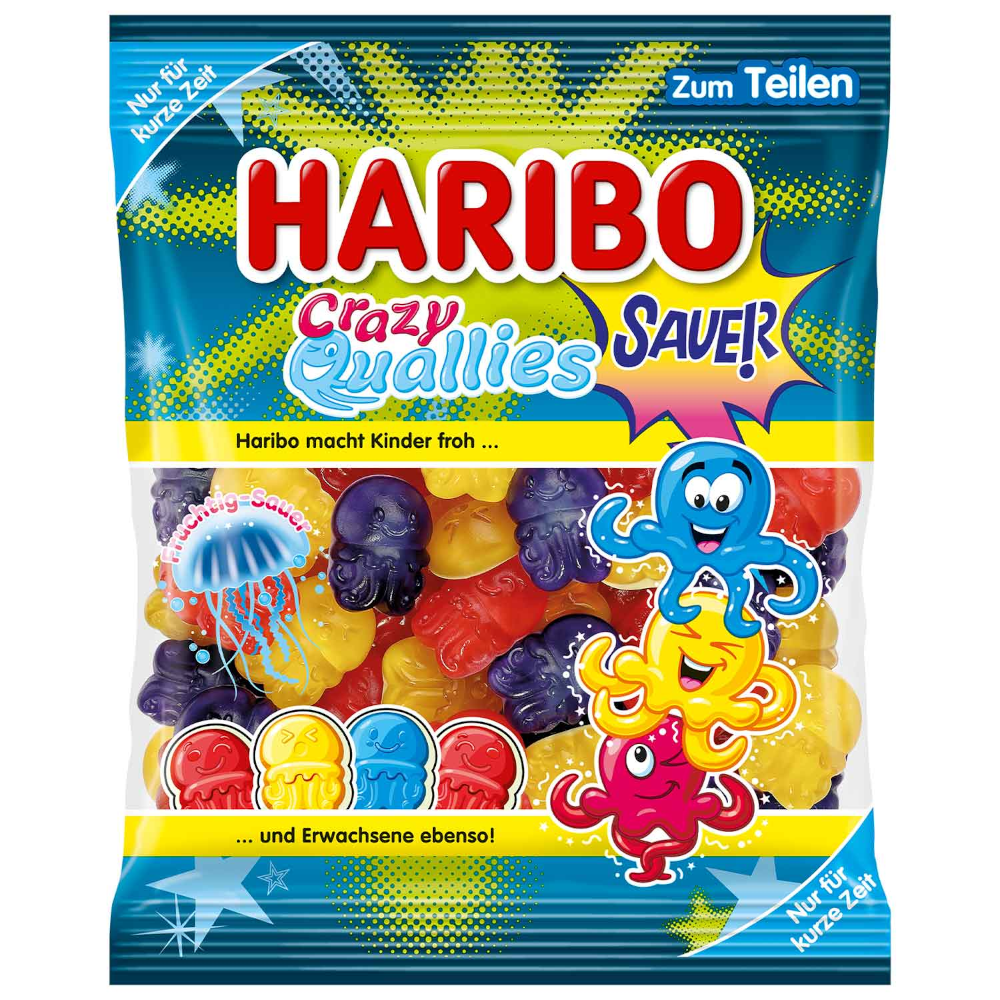 HARIBO Crazy Quallies Sauer, Limited Edition 160g / 5.64oz