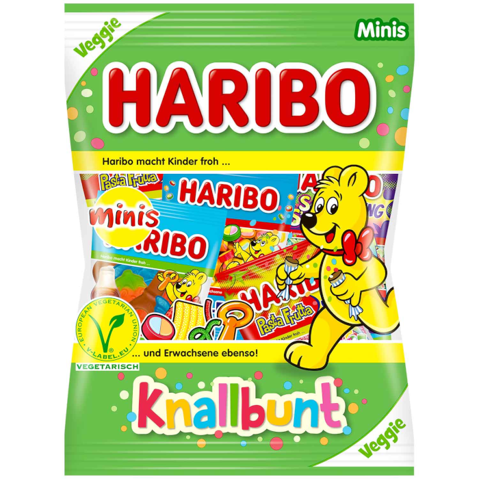 HARIBO Knallbunt Minis Vegetarisch Fruchtgummi 230g