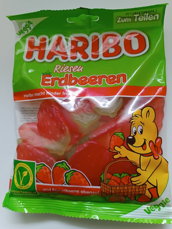 Haribo Riesen Erdbeeren fruchtig, vegetarisch 175g / 6.17oz