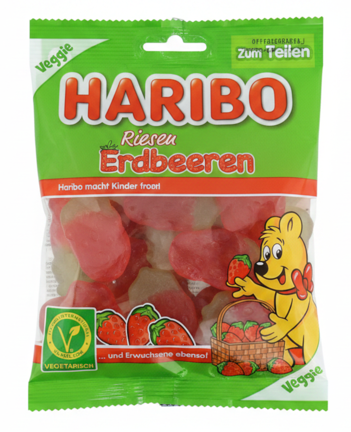 Haribo Riesen Erdbeeren fruchtig, vegetarisch 175g / 6.17oz