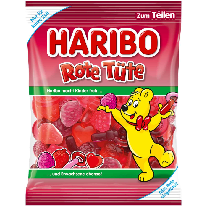 HARIBO Rote Tüte Fruchtgummi und Schaumzucker 175g